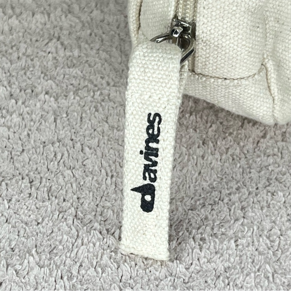Davines Cotton Cosmetic Dopp Kit Makeup Bag-Ivory-All You Need Apart From Love - Picture 6 of 12